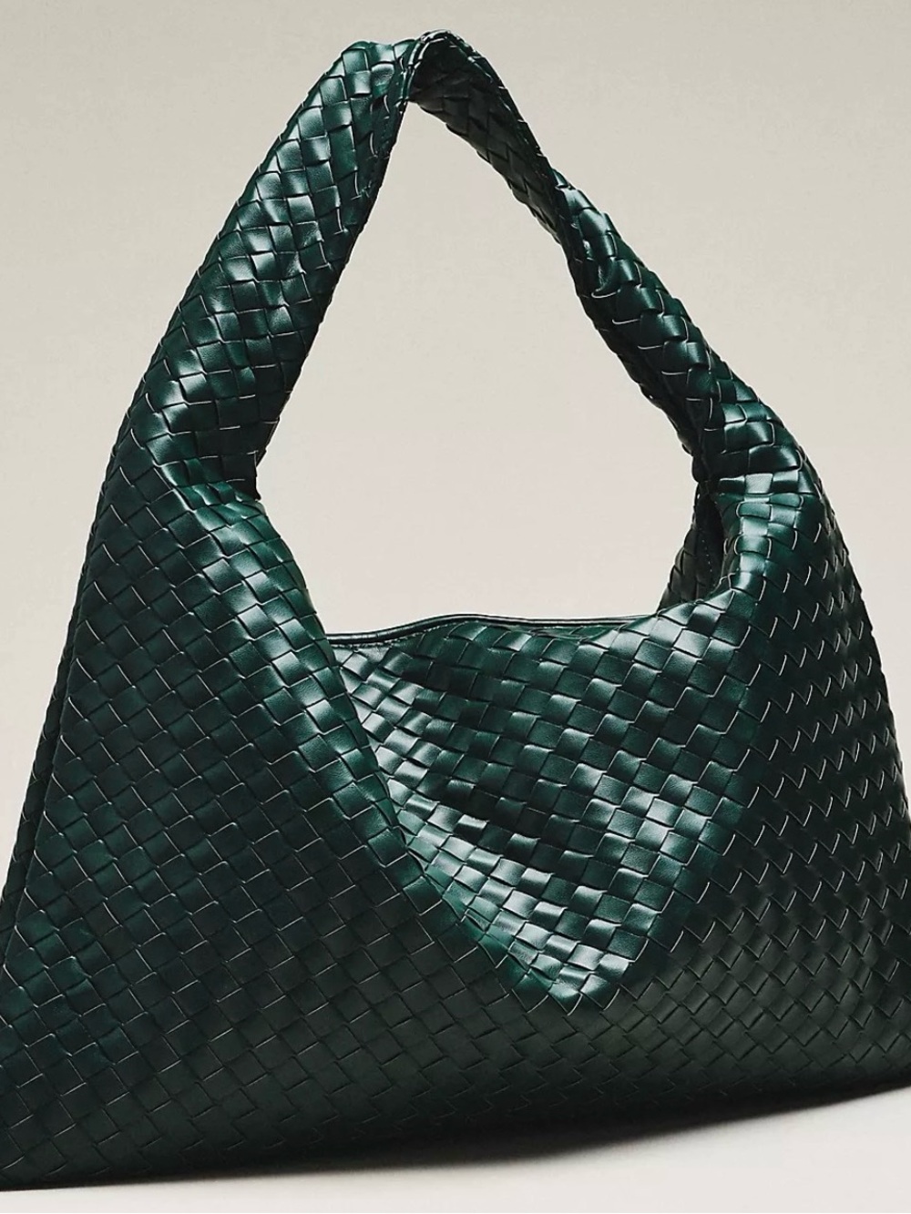 Anthropologie Calla Oversized Woven Shoulder Bag in Green